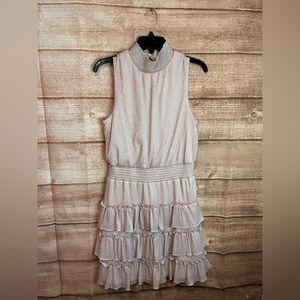 Party dress pink & silver glitter